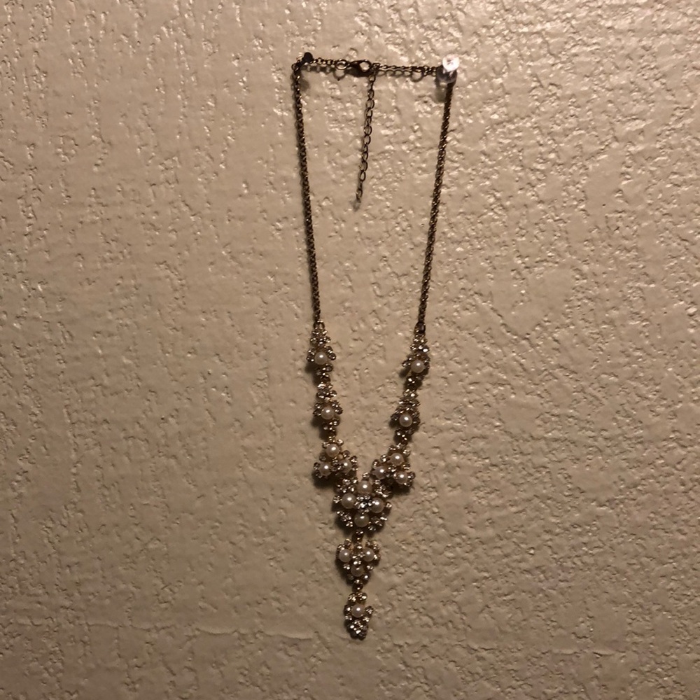 Diamond and Pearl Necklace